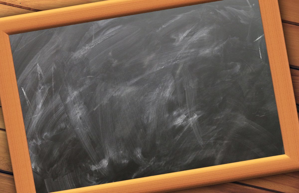blackboard with timber frame