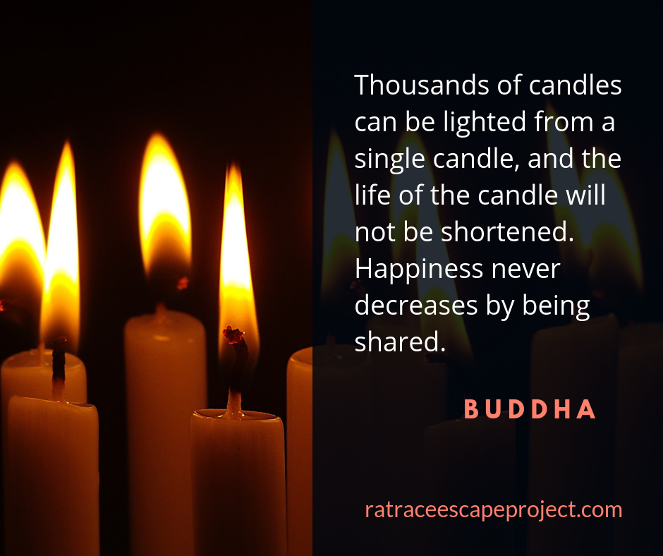 Buddha Quote - Thousands of candles can be lighted