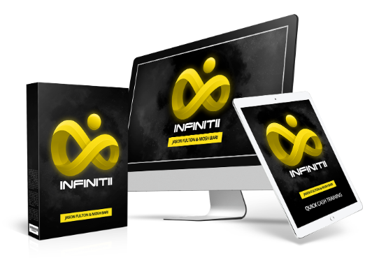 Infinitii Logo on computer and tablets
